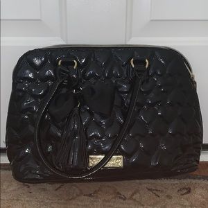 Gently used black Betsey Johnson purse